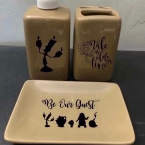 Disney Inspired Beauty and the Beast Bathroom Set